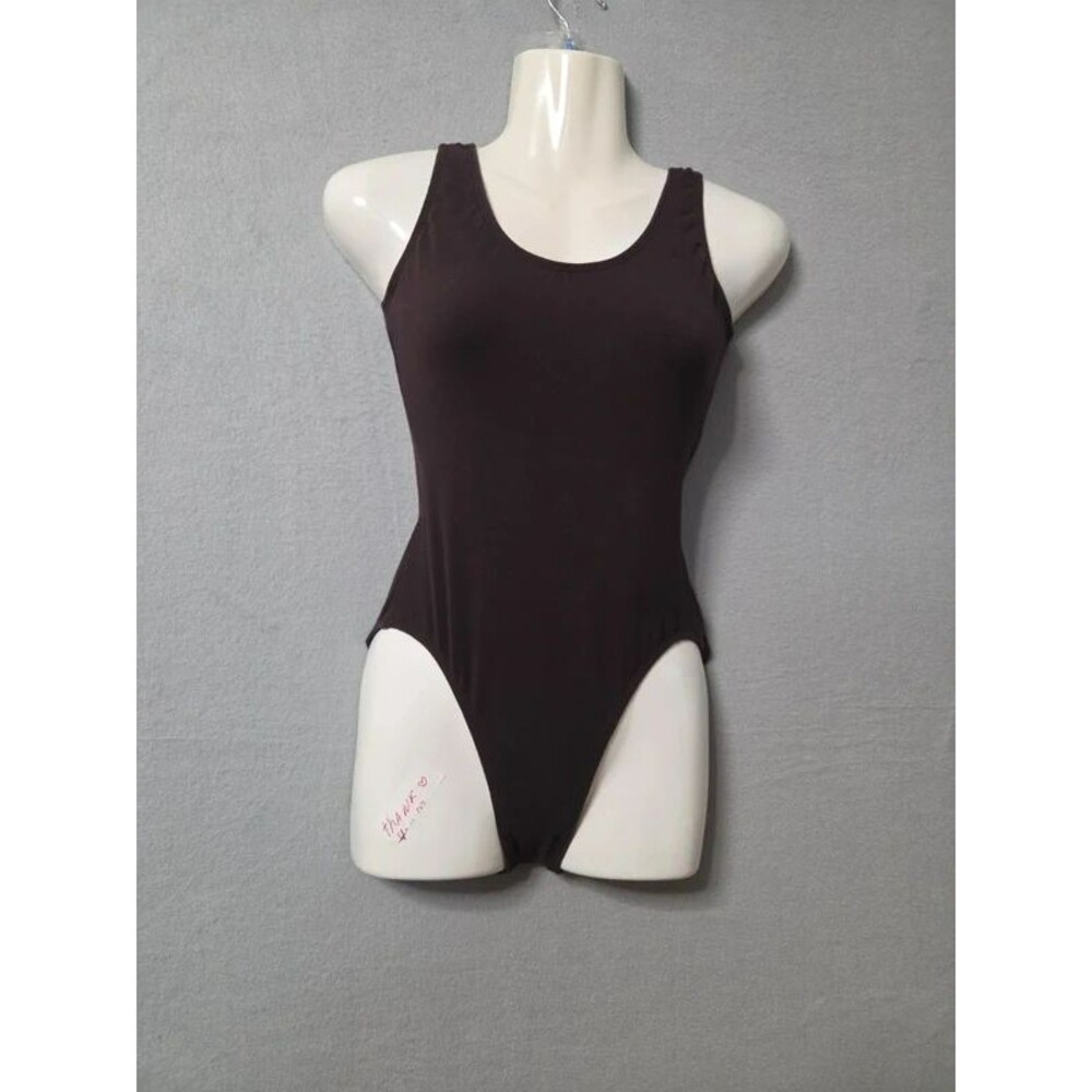 Vintage Capezio Brown Bodysuit Leotard Size Small - Made in USA